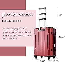 Amazon.com | Merax Luggage Set 3 Piece Expandable Lightweight